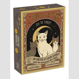 Coffret jeu de tarot le pouvoir des chat