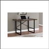 Bureau 24x48 faux bois brun/metal noir