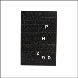 Lettres+chiffres 3/4po vinyle noir