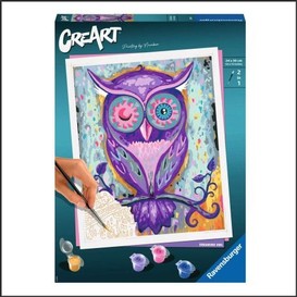Peinture a # 24x30cm - dreaming owl