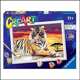 Peinture a # 24x18cm - tigre majestueux
