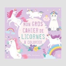 Mon gros cahier de licornes a colorier