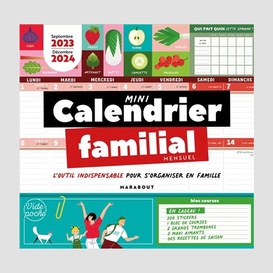 Mini calendrier familial mensuel 2023-24