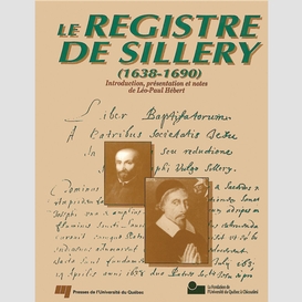Le registre de sillery (1638-1690)