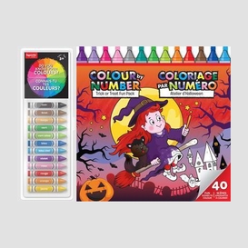 Coloriage par numero atelier d'halloween