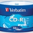 Cd-r 52x 80m 700mo verbatim pivot de 50