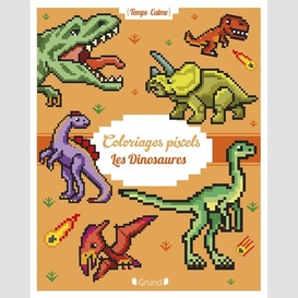 Coloriages pixels les dinosaures