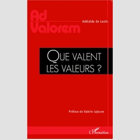 Que valent les valeurs ?