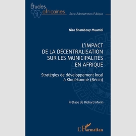 L'impact de la décentralisation sur les municipalités en afrique