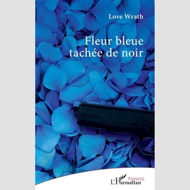 Fleur bleue tachée de noir