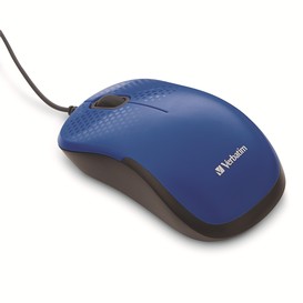 Souris silent optique fil bleu