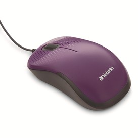 Souris silent optique fil violet