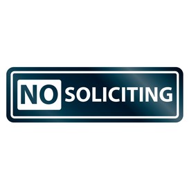 Affiche 8x2 ang no soliciting