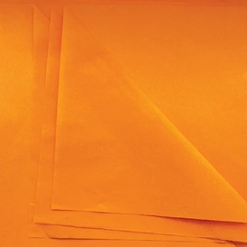 Papier soie 30x20 orange 24/pqt