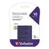 5/pqt cle usb 16go bleu de verbatim