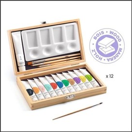 Coffret d'artiste gouache 12 couleurs