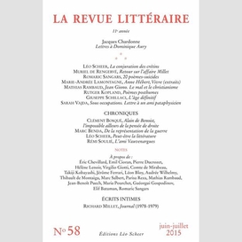 La revue littéraire n°58