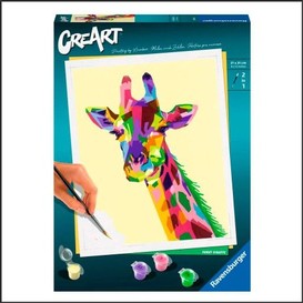 Peinture a numeros 8x12po - funky girafe