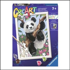 Peinture a # 7x9.5po - panda joyeux