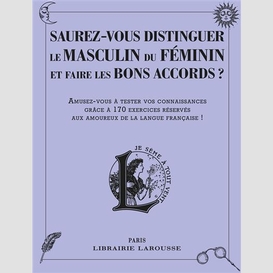 Saurez-vous distinguer le masculin du fe