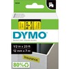 Dymo d1 1/2 ruban noir/jaune