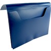Enveloppe expansible en poly 10x15 bleu