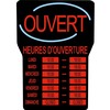 Enseigne ouvert+heures d'ouvertures