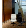 Fauteuil m-task dos haut noir cuir