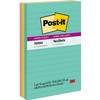 3/pqt post-it super col 4x6 ligne ass