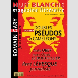 Nuit blanche, magazine littéraire. no. 136, automne 2014