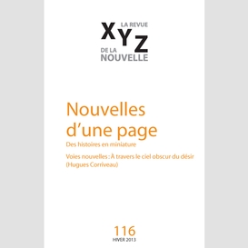 Xyz. la revue de la nouvelle. no. 116, hiver 2013