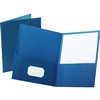 25/bte porte-folio 2 pochettes bleu