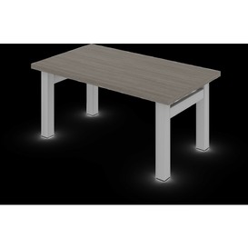 Table basse pieds en h, 36 x 20, acajou