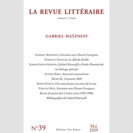 La revue littéraire n°39