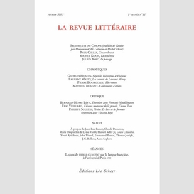 La revue littéraire n°11