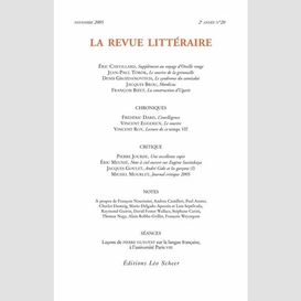 La revue littéraire n°20