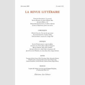 La revue littéraire n°21