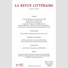 La revue littéraire n°50