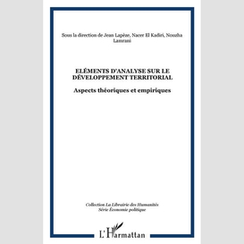 Eléments d'analyse sur le développement territorial