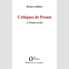 Critiques de proust