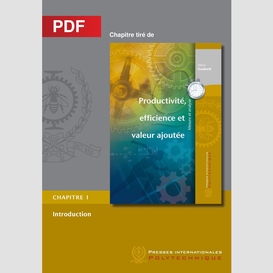 Productivité, efficience et valeur ajoutée - introduction (chapitre pdf)