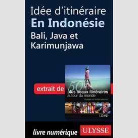 Idée d'itinéraire en indonésie - bali, java et karimunjawa