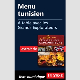 Menu tunisien - à table avec les grands explorateurs