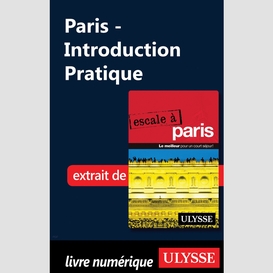 Paris - introduction pratique