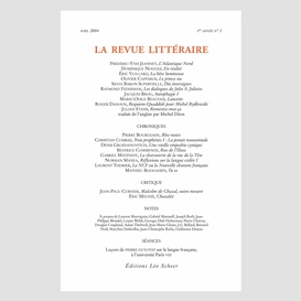 La revue littéraire n°1