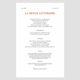 La revue littéraire n°25