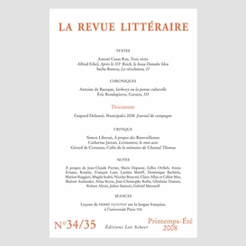 La revue littéraire n°34-35