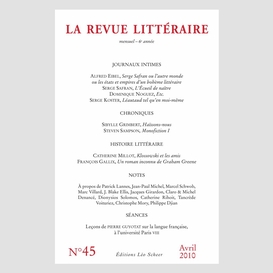 La revue littéraire n°45