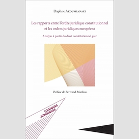 Les rapports entre l'ordre juridique constitutionnel et les ordres juridiques européens