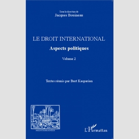 Le droit international. aspects politiques